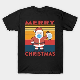 Merry Christmas 2020 - Funny Santa Wearing Mask - Quarantine T-Shirt